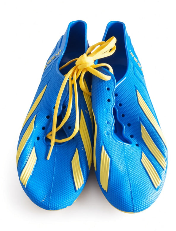 Kids football boots – blue & yellow