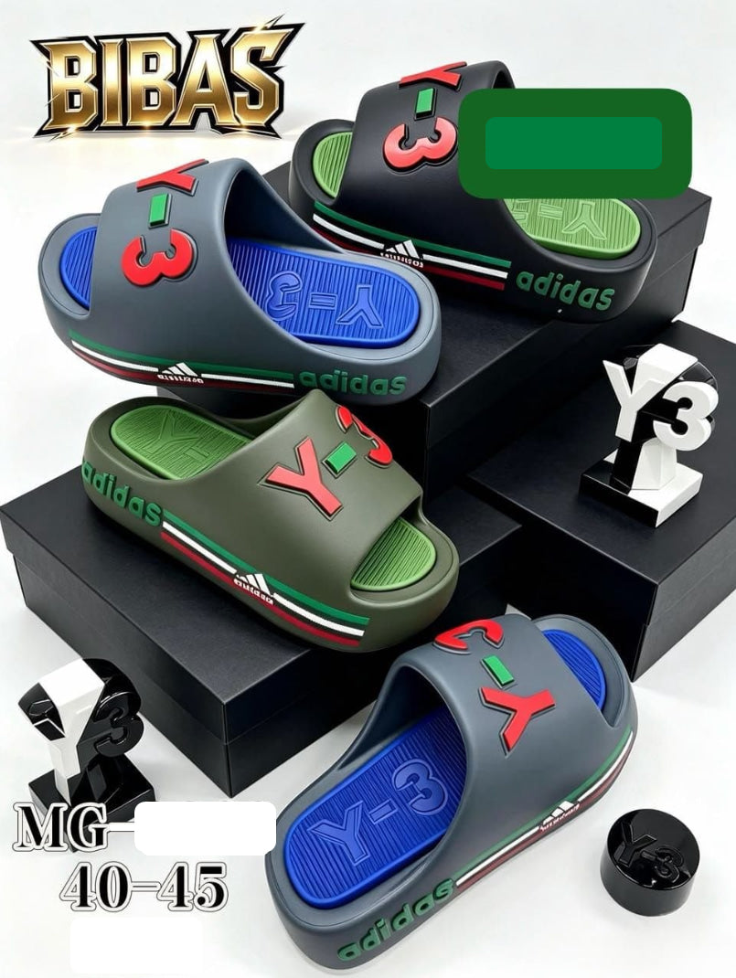 Y-3 Adidas Style Slide Sandals – Multi Color (Sizes 40-45)